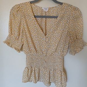 Sienna Sky Yellow Floral Blouse